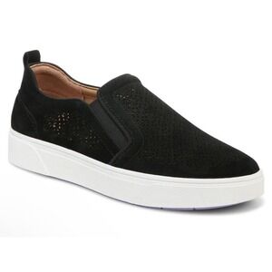 Vionic Kimmie Perf Sneaker Womens 9‎ Black Arch Support New